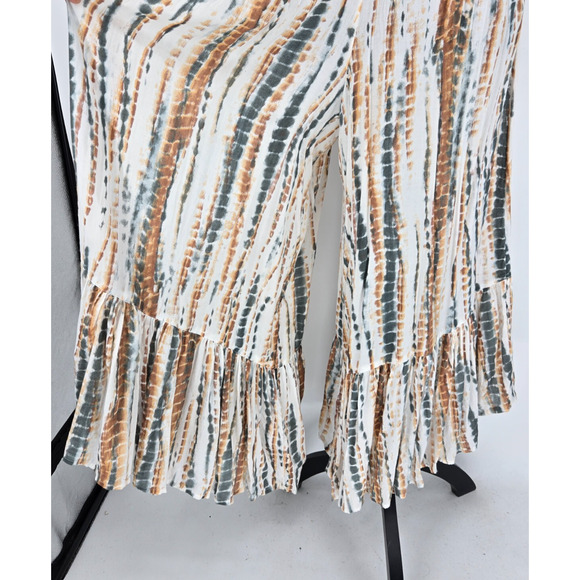 Free People Jumpsuit Womens Small Smocked Strapless Ruffled Wide Leg Hipster - Picture 11 of 15